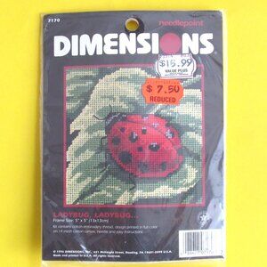 Dimension needlepoint Ladybug embroidery kit